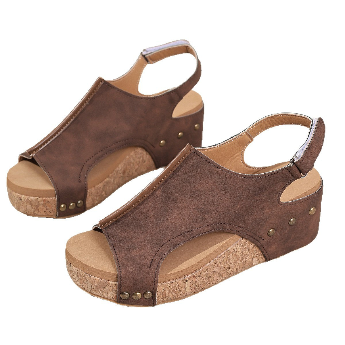 Womens Fashion Wedge Peep Toe Sandals