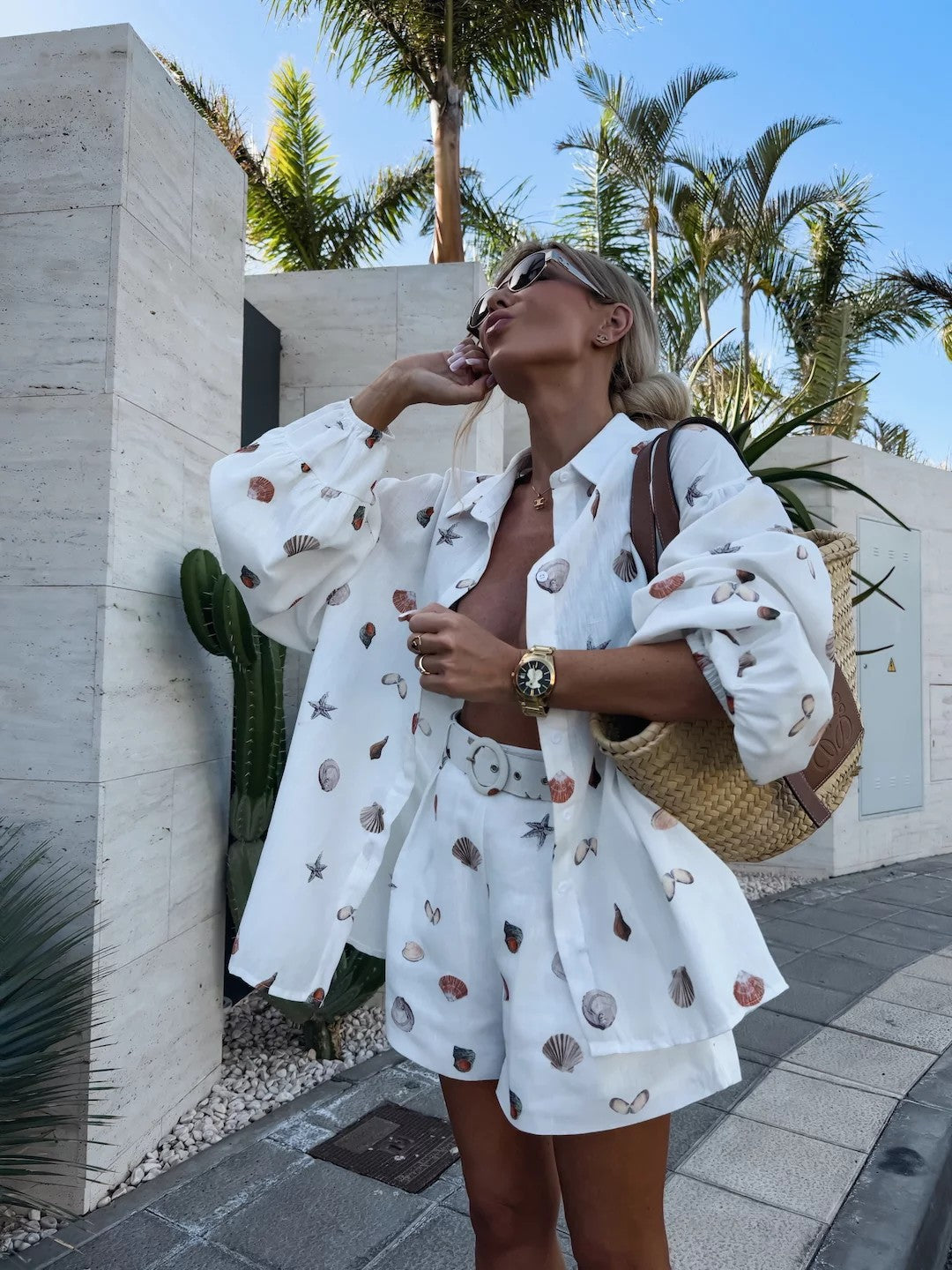 Women's Sun Protection Cardigan and Shorts Set