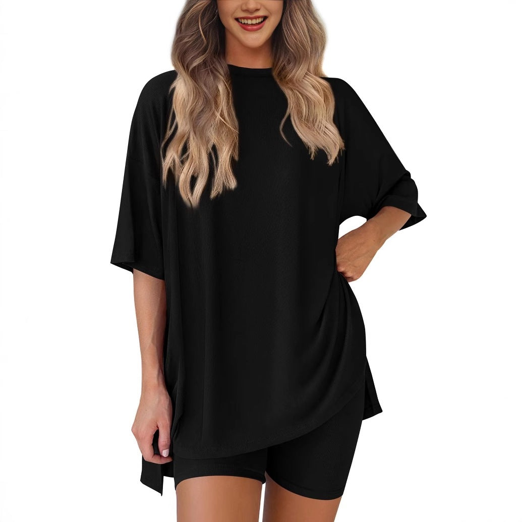 Women's Casual Short Sleeve Shorts Set