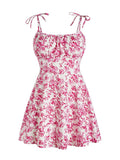 Summer Floral Strap Mini Dress