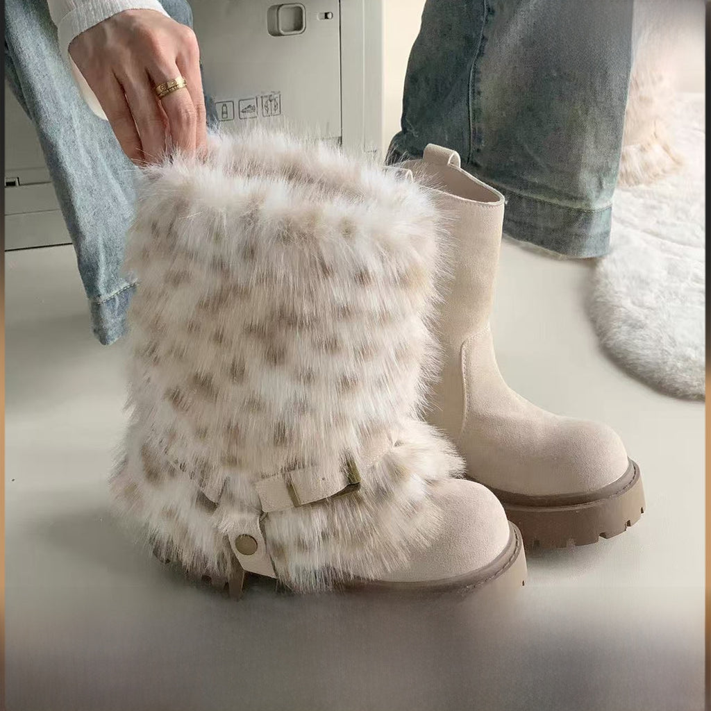 fleece snow boots