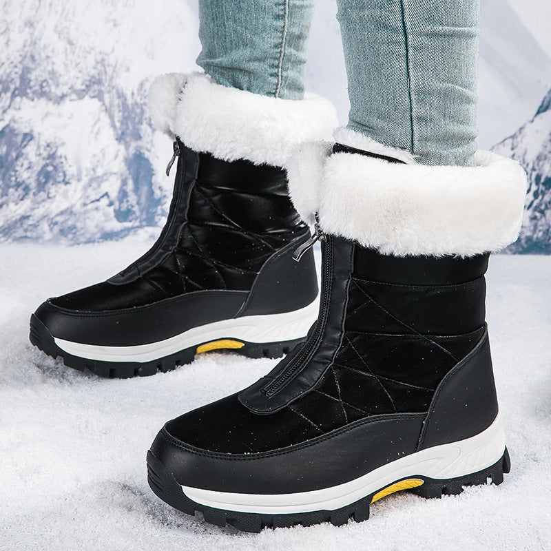 Women Fleece Lined Snow Boots Anti Slip Winter Warm Outdoor Boots