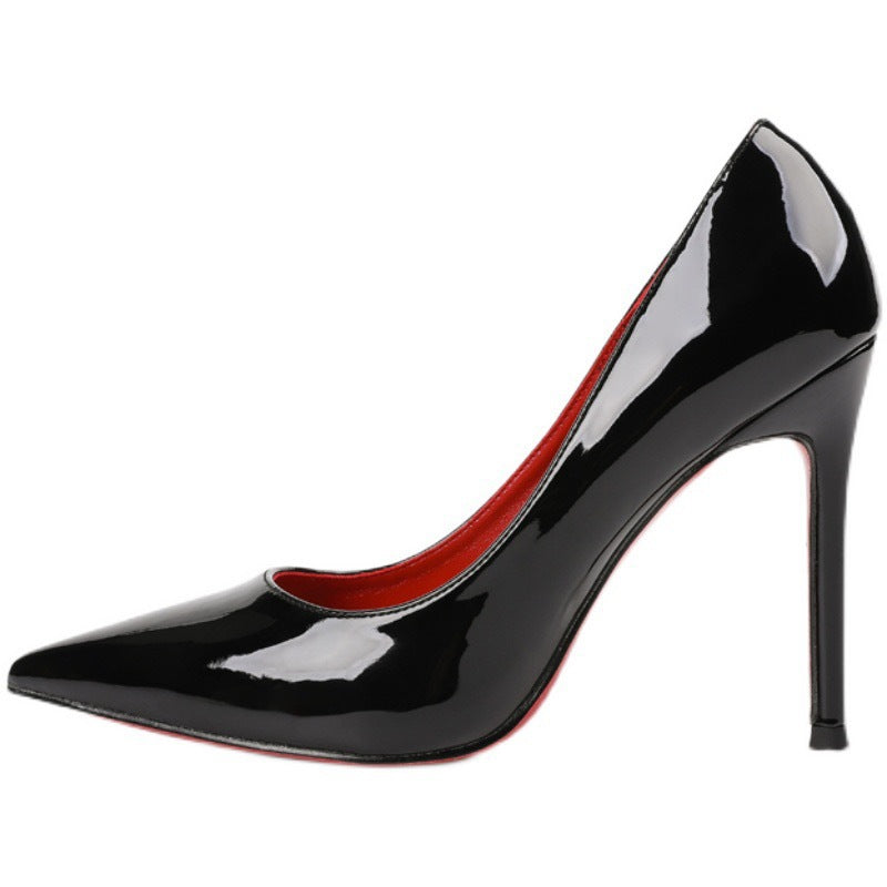 Red-soled high heels