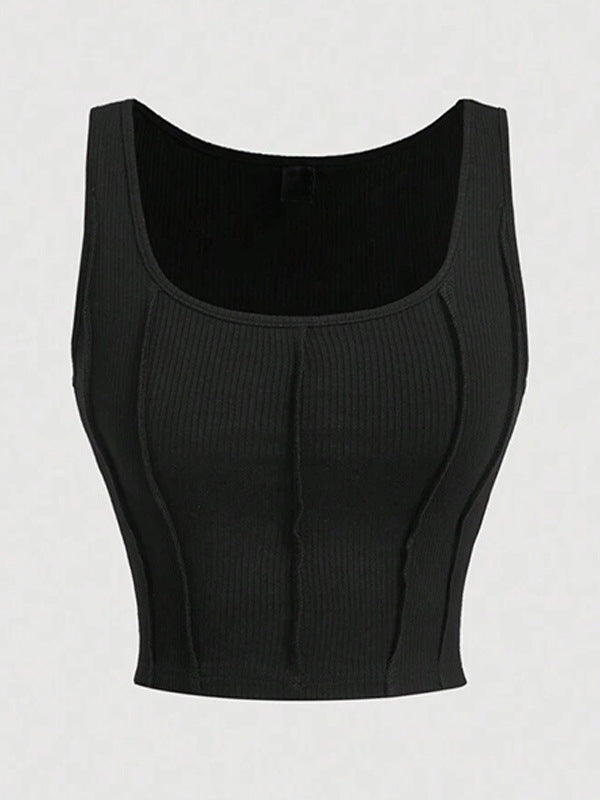 Long-sleeve tunic and fitted vest