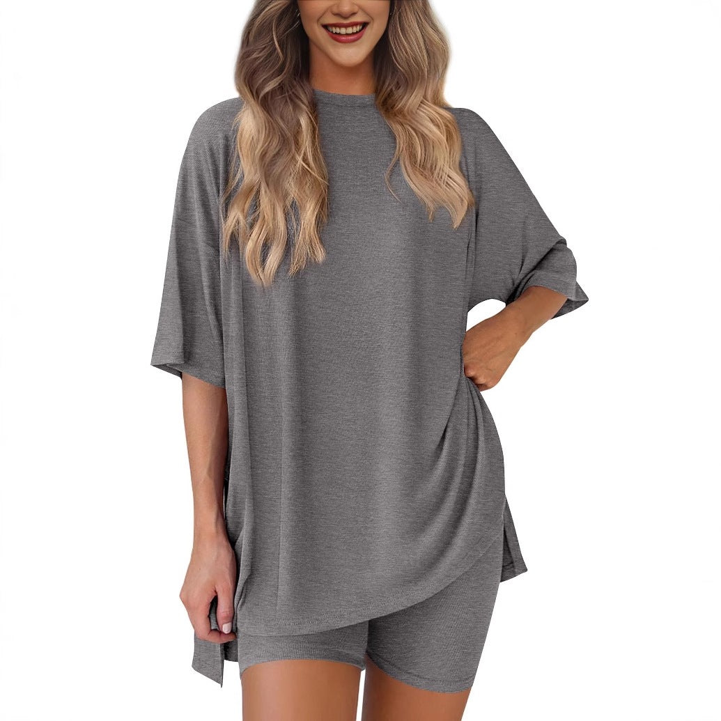 Women's Casual Short Sleeve Shorts Set