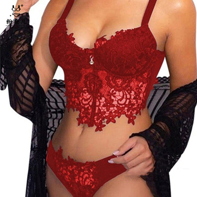 Sexy Lace Lingerie Two-Piece Nightgown