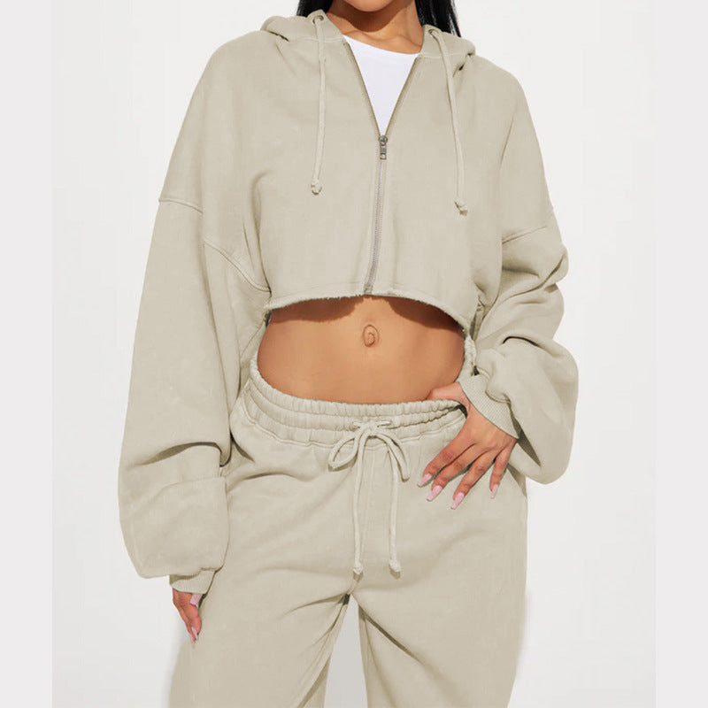 Fashionable long-sleeve sporty casual hoodie