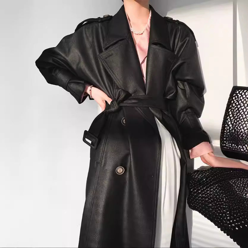 Womens Double Breasted Trench Coat