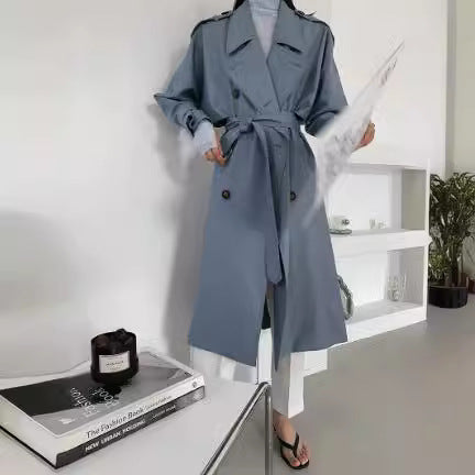 Womens Double Breasted Trench Coat