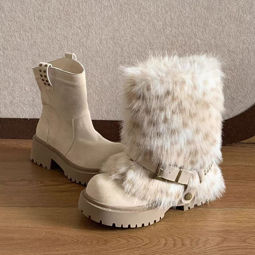 fleece snow boots