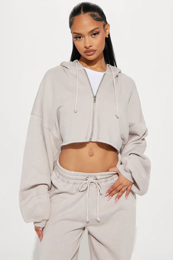 Fashionable long-sleeve sporty casual hoodie