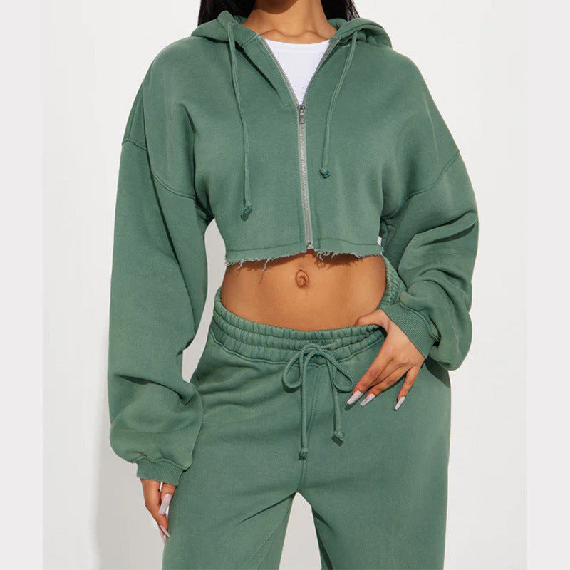 Fashionable long-sleeve sporty casual hoodie