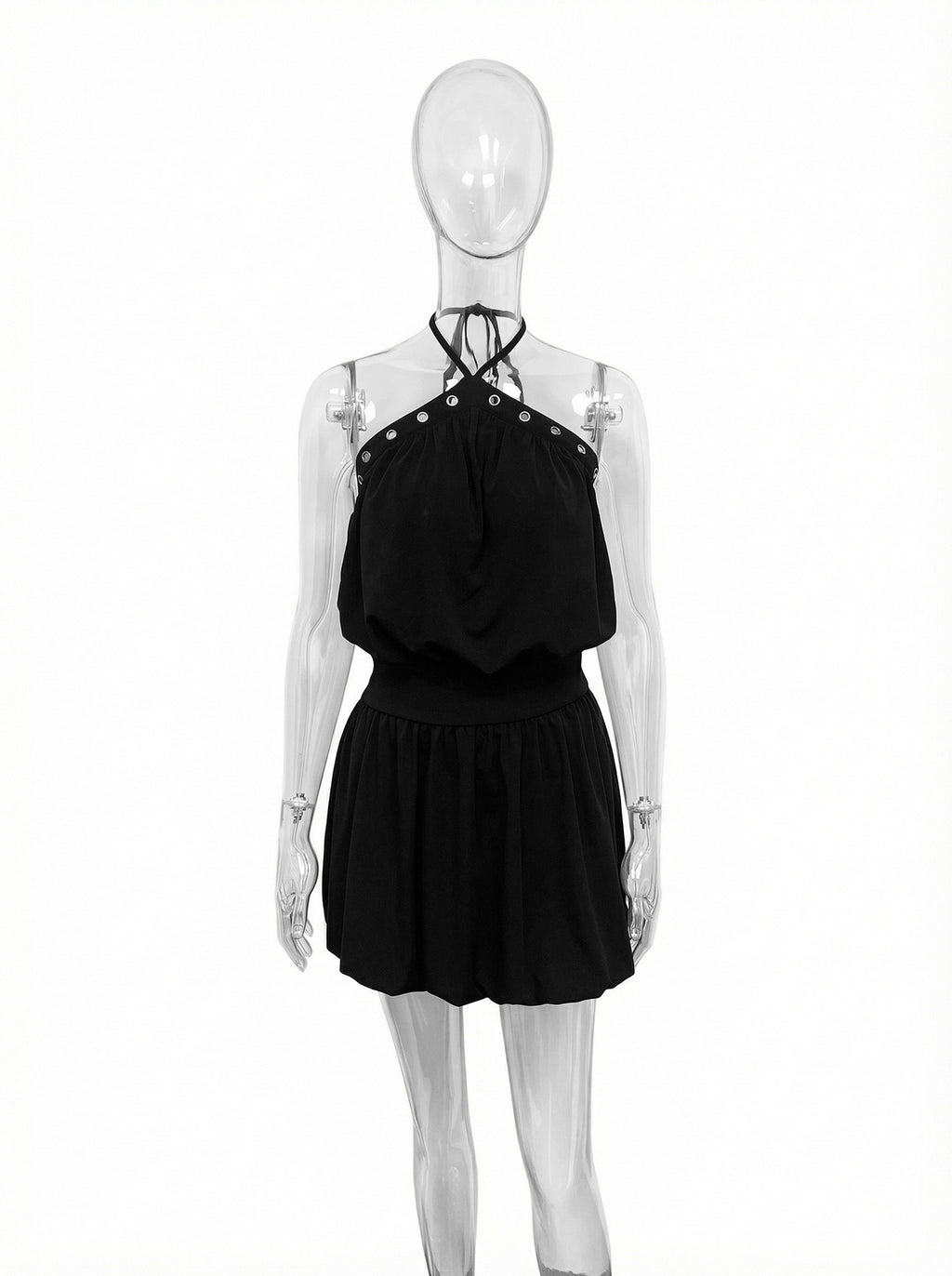 Womens Sleeveless Halter Bodycon Dress
