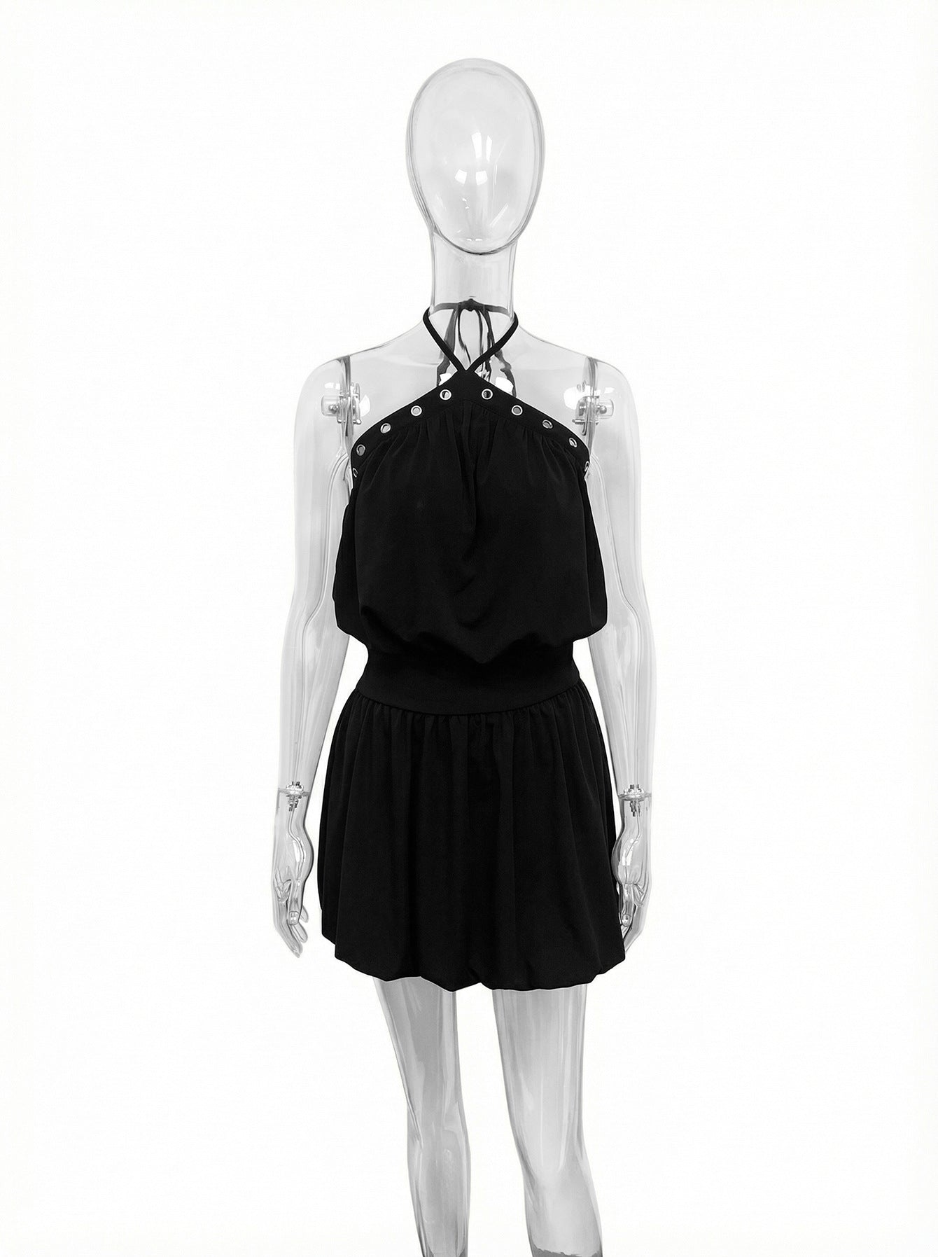 Womens Sleeveless Halter Bodycon Dress