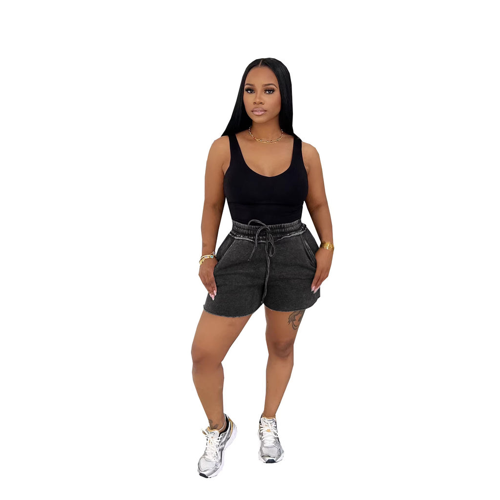 Women Sleeveless Backless Top and Shorts