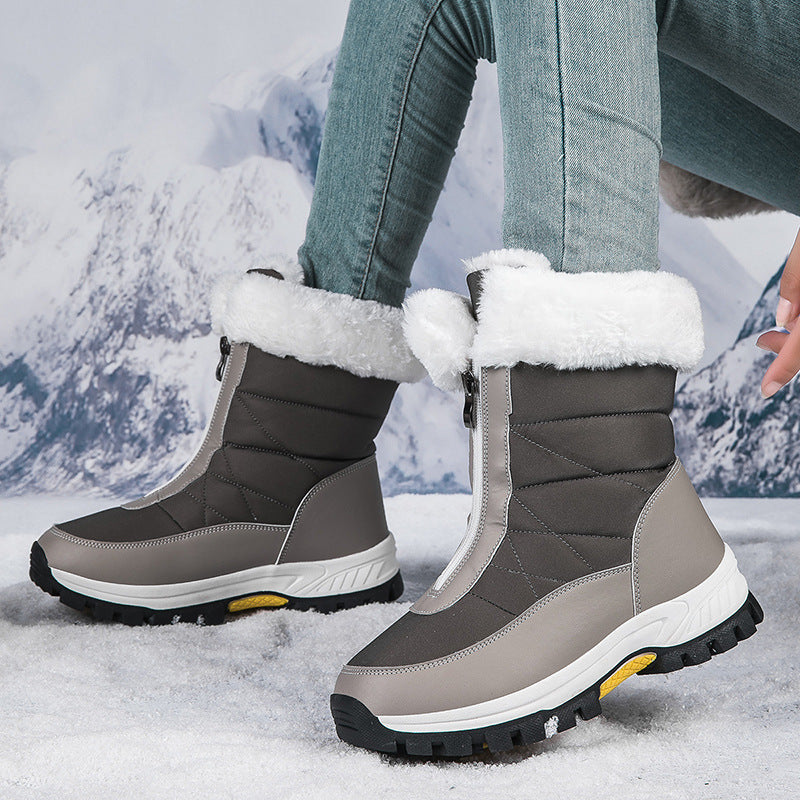 Women Fleece Lined Snow Boots Anti Slip Winter Warm Outdoor Boots