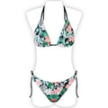 Printed Halter Neck Bikini Swimsuit