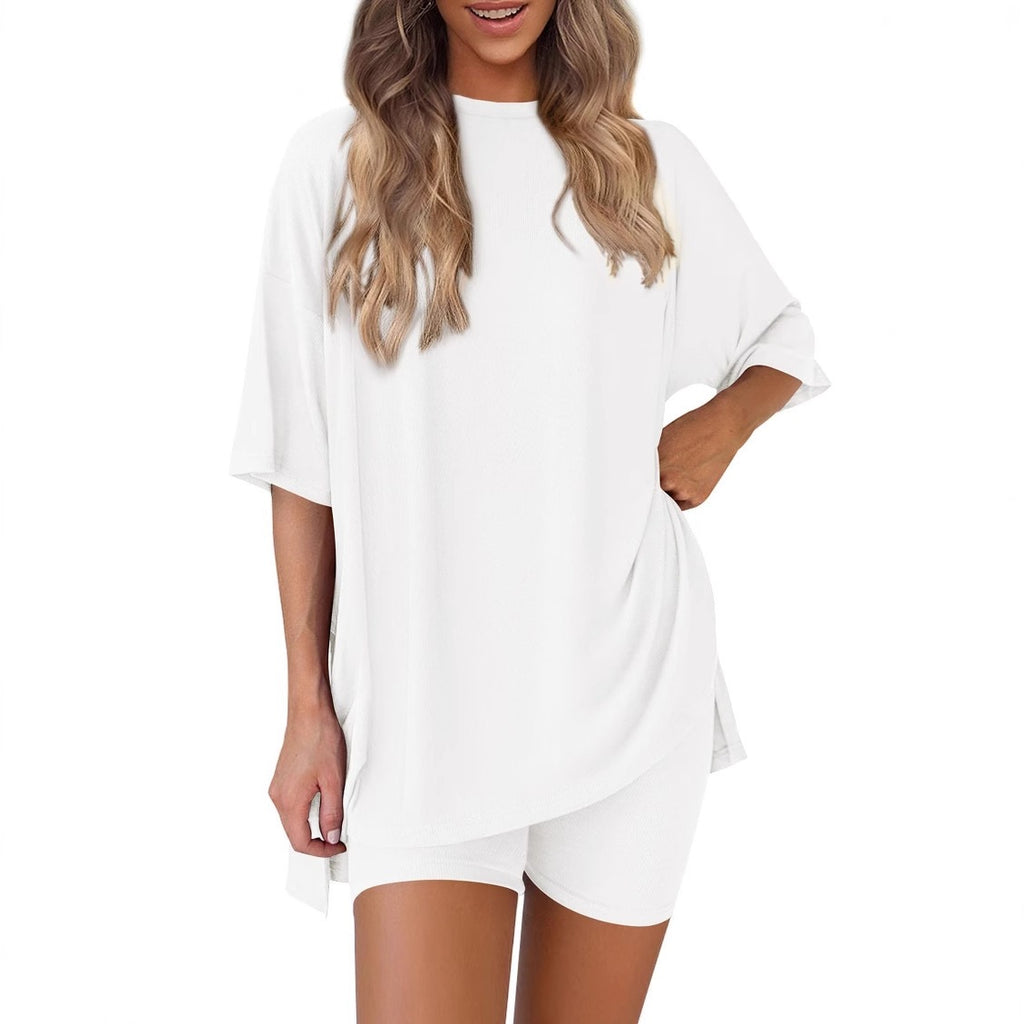 Women's Casual Short Sleeve Shorts Set