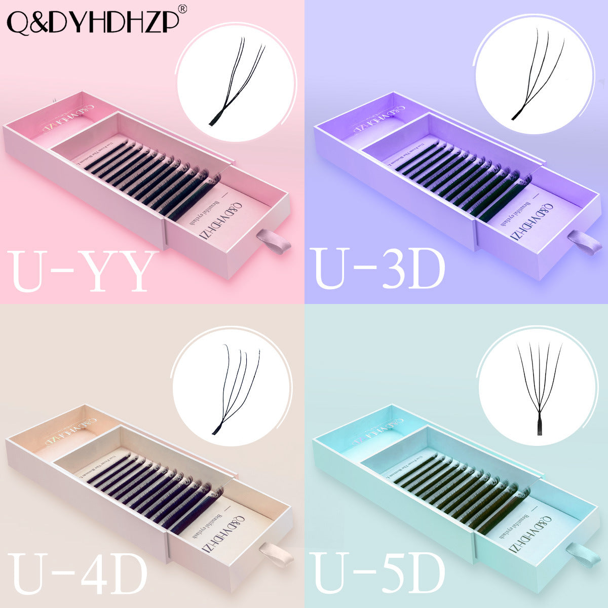 Super soft furry U-shaped eyelashes