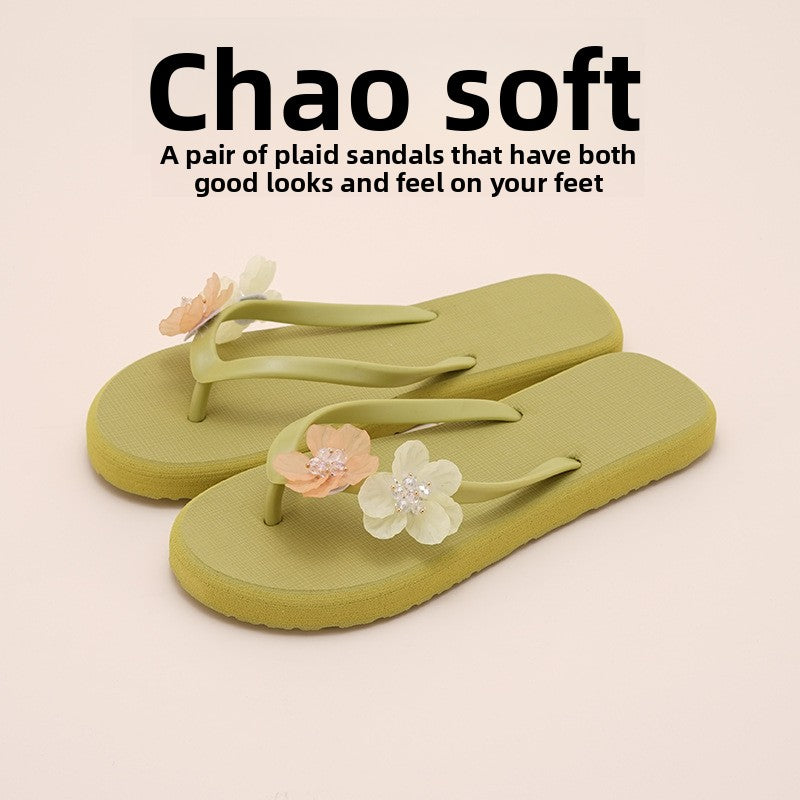 Women's Floral Flip-Flops
