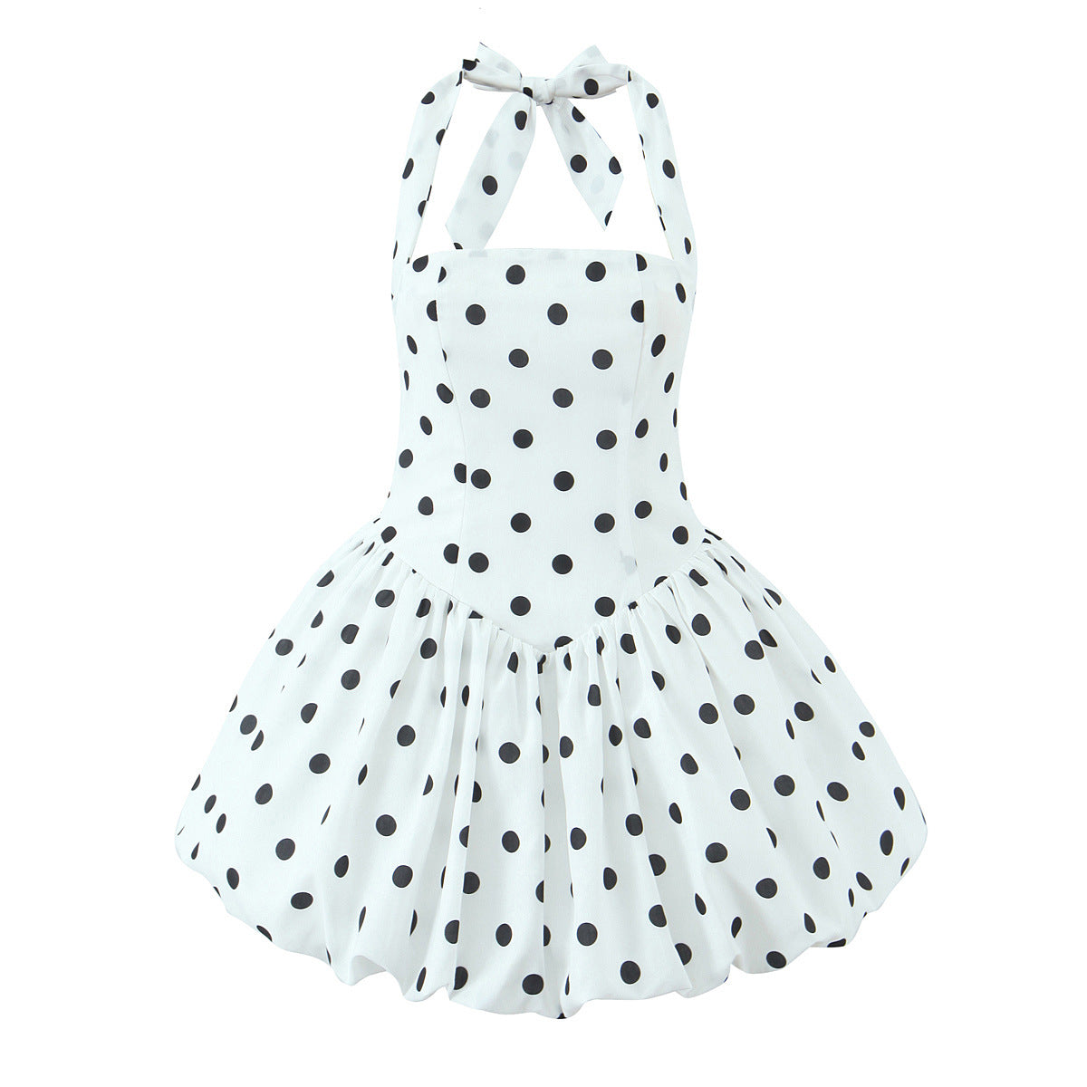 Halterneck Lace-Up Dress
