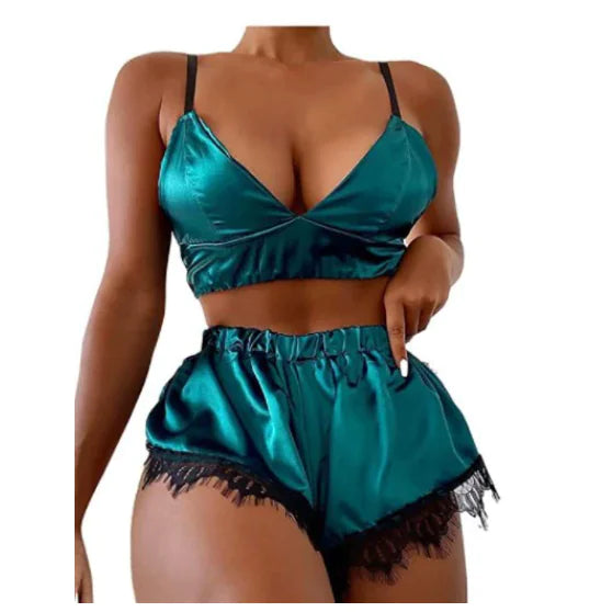 Silk V-day lounge set- New Sexy Women's Lingerie
