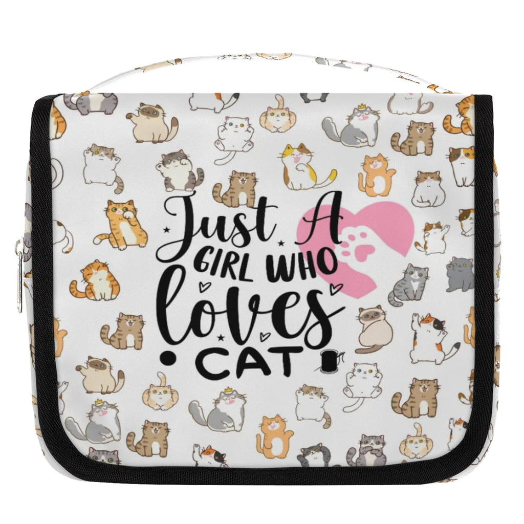 Funky Qiu Hanging Toiletry Bag for Women And MenCute Cat Travel Cosmetic Makeup Bag Travel OrganizerWaterproof Travel Bag for Toiletries AccessoriesTravel Essentials - Cat Lover