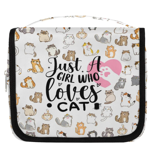 Funky Qiu Hanging Toiletry Bag for Women And MenCute Cat Travel Cosmetic Makeup Bag Travel OrganizerWaterproof Travel Bag for Toiletries AccessoriesTravel Essentials - Cat Lover
