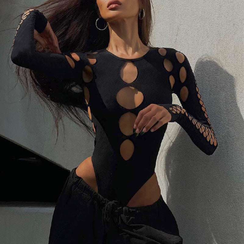 Sexy cut-out figure-hugging one-piece dress