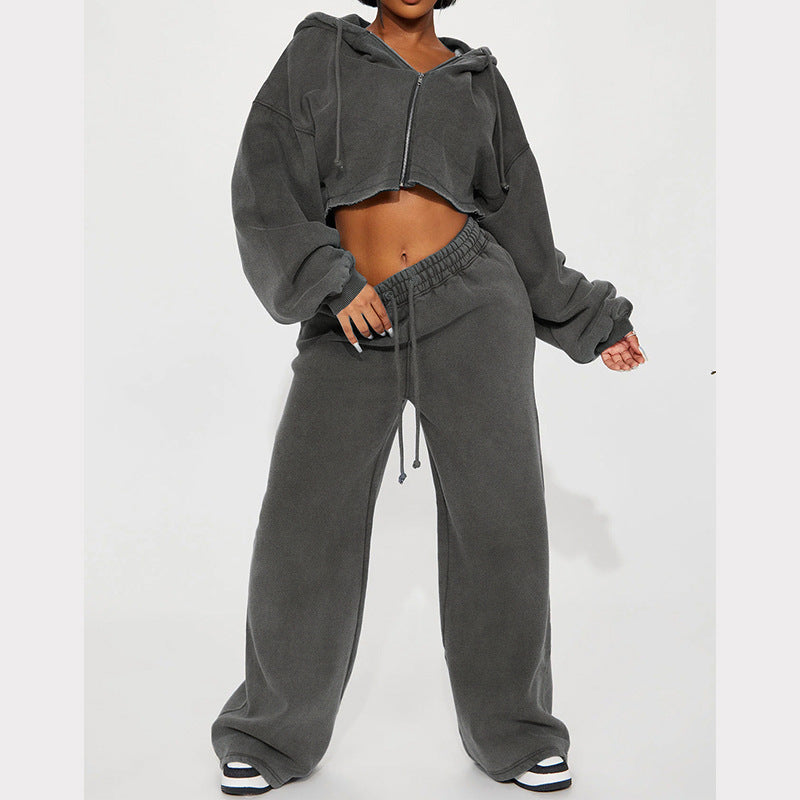 Fashionable long-sleeve sporty casual hoodie