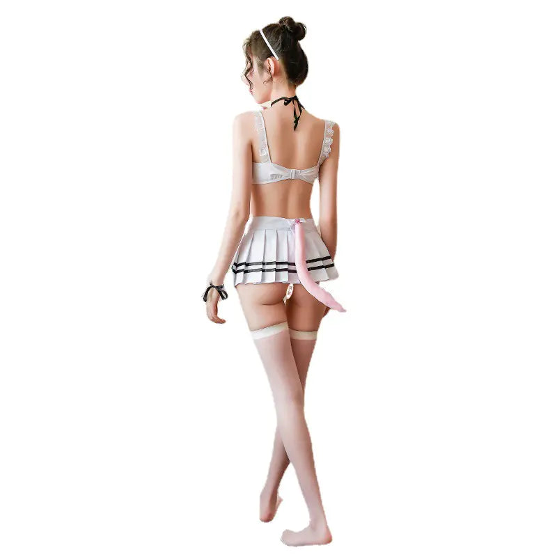 Cute Bunny Lingerie Set with Bow - Japanese Style