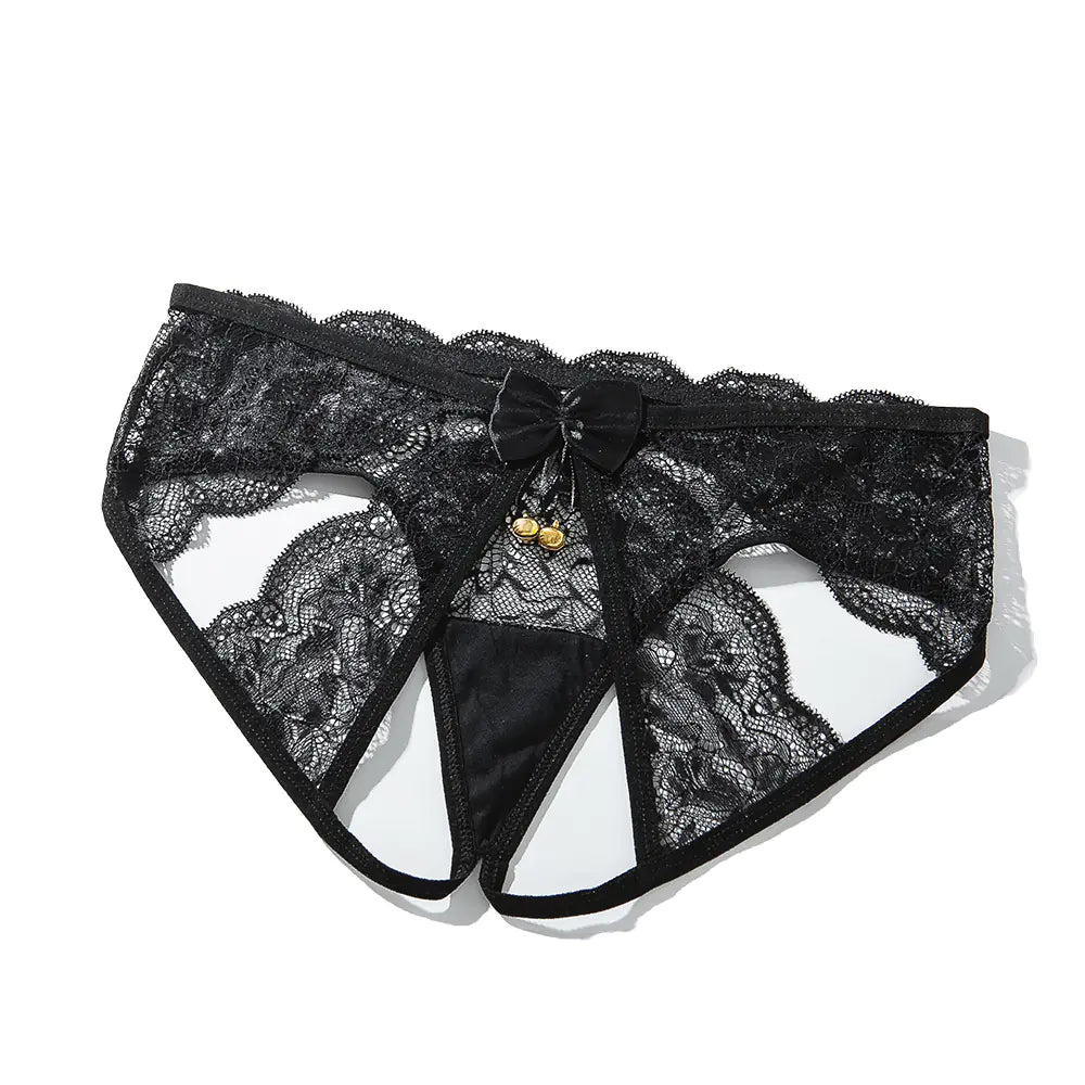 bre Lace Black Temptation Women's Lingerie with Bells