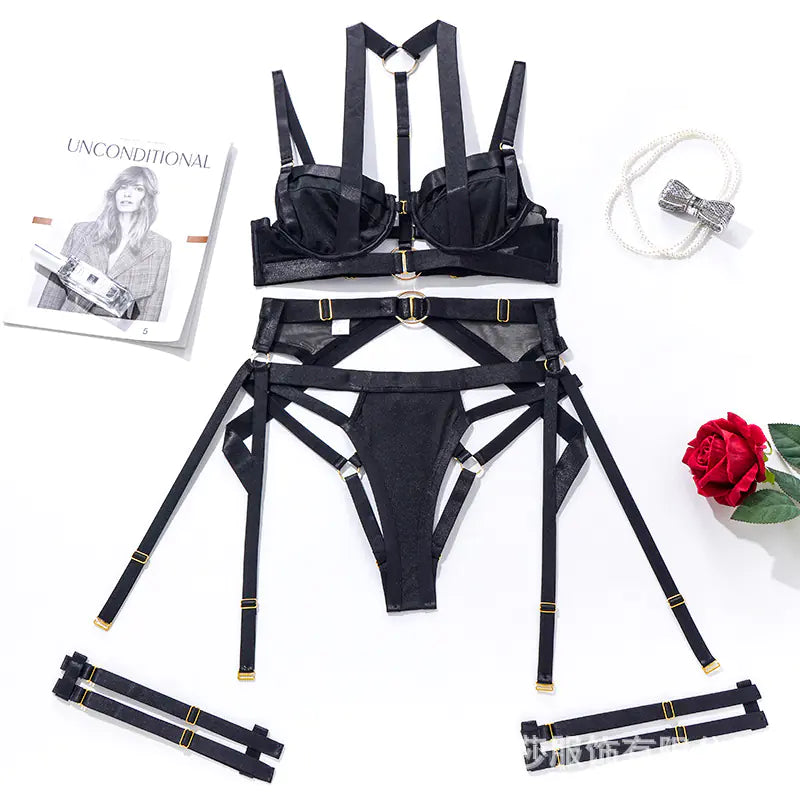Lusha Fashion Summer Hollow Strappy Lingerie Set CT0930