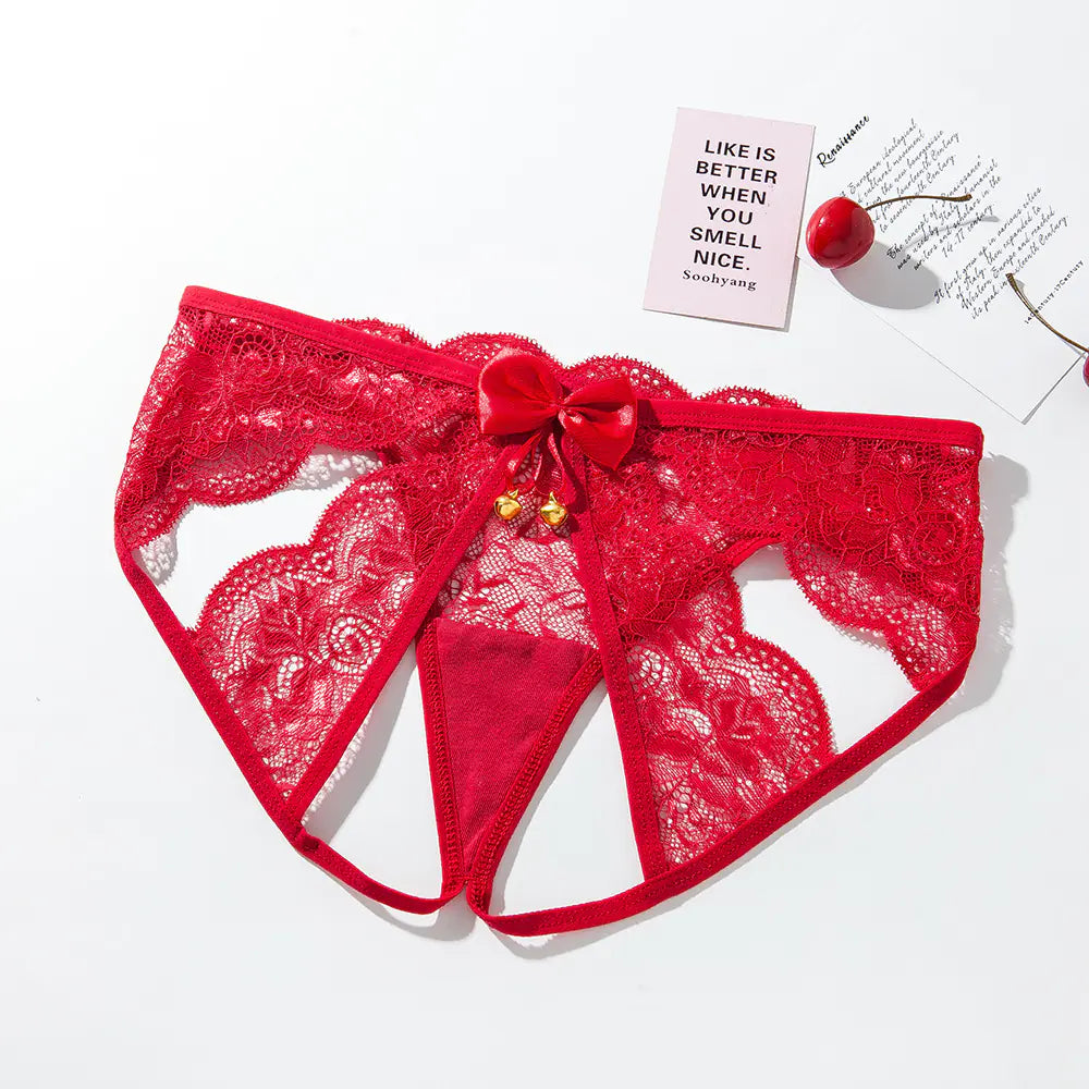 bre Lace Black Temptation Women's Lingerie with Bells