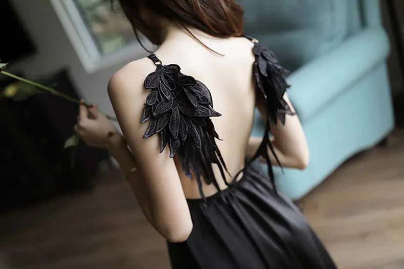 DC Winged Angel Strap Dress, Backless