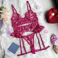 DIER Love Heart Embroidered Lingerie Set