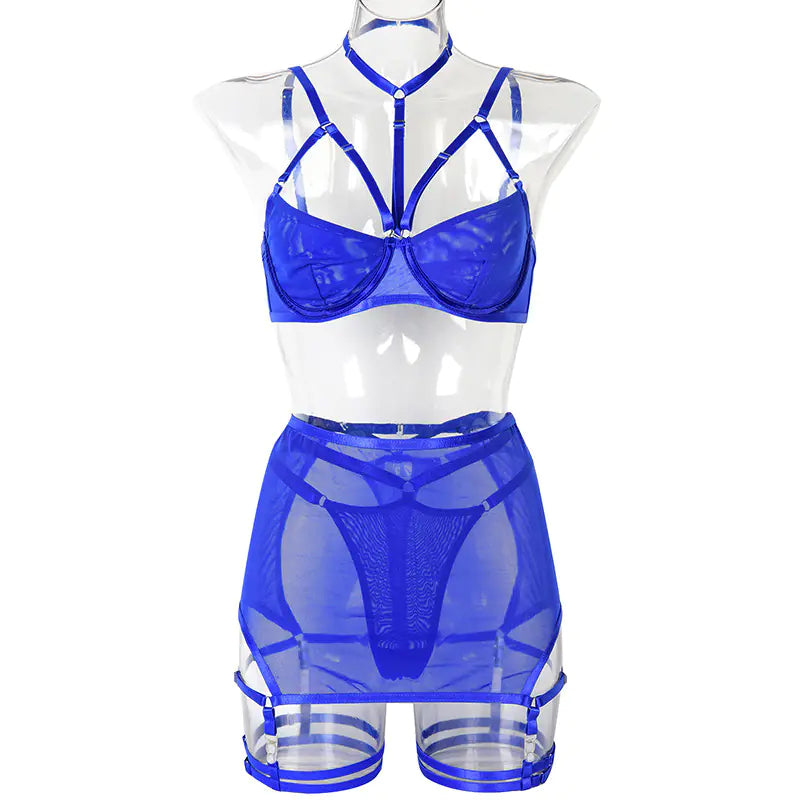 2022 Women's Fashion Breathable Mesh Lingerie Set