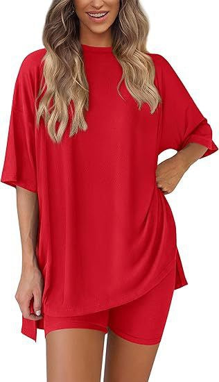 Women's Casual Short Sleeve Shorts Set