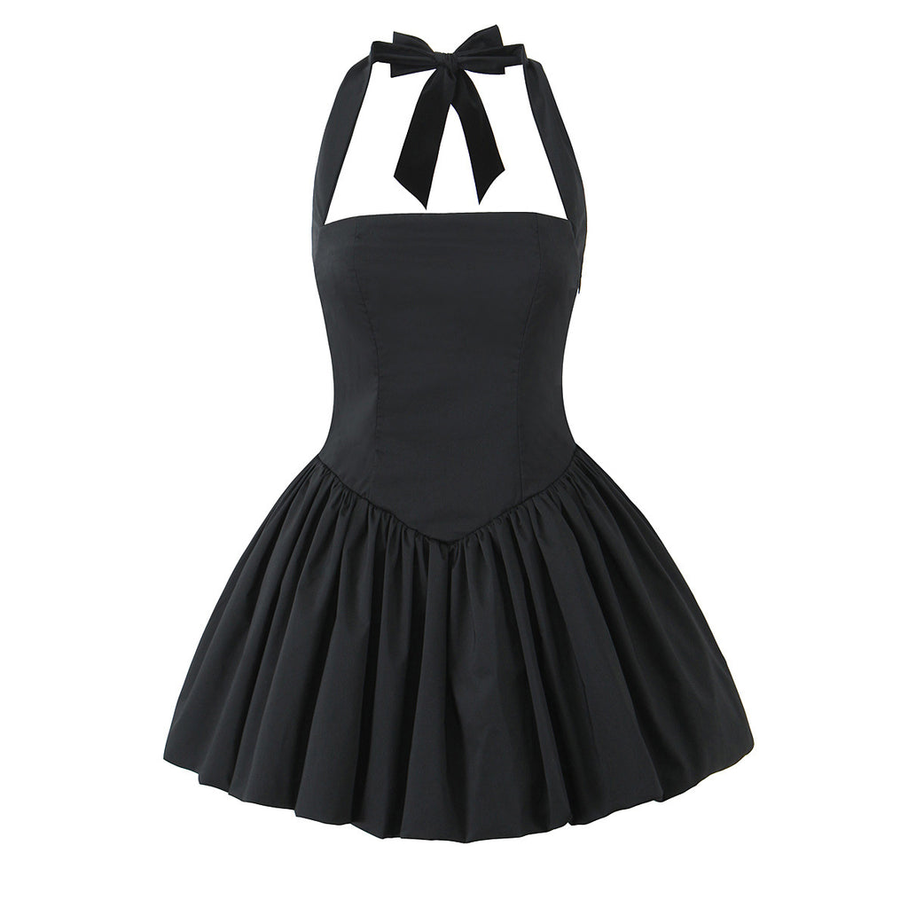 Halterneck Lace-Up Dress