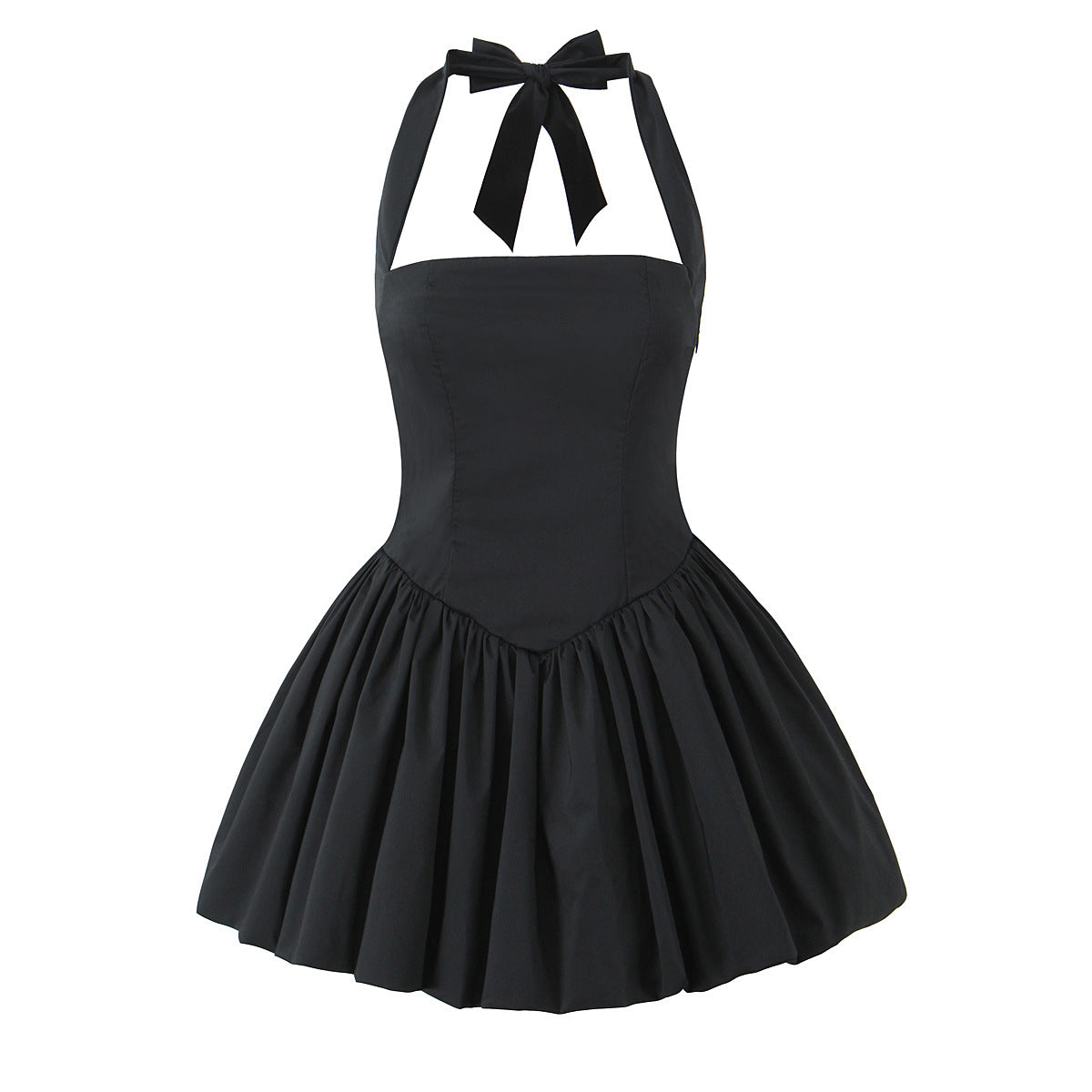 Halterneck Lace-Up Dress
