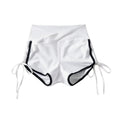 Womens Contrast Trim High Waist Shorts