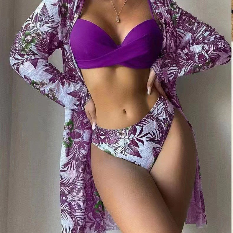 Womens Three-Piece Swimsuit Set