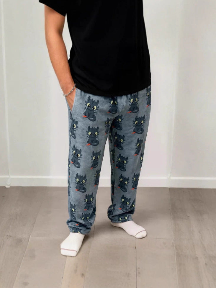 Printed Sleepwear Pants with Elastic Waistband