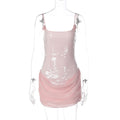 Adjustable Strap Sequined Bodycon Dress