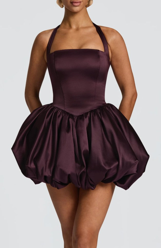 Halterneck Lace-Up Dress
