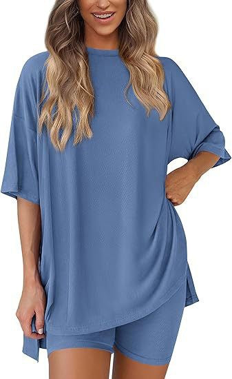 Women's Casual Short Sleeve Shorts Set