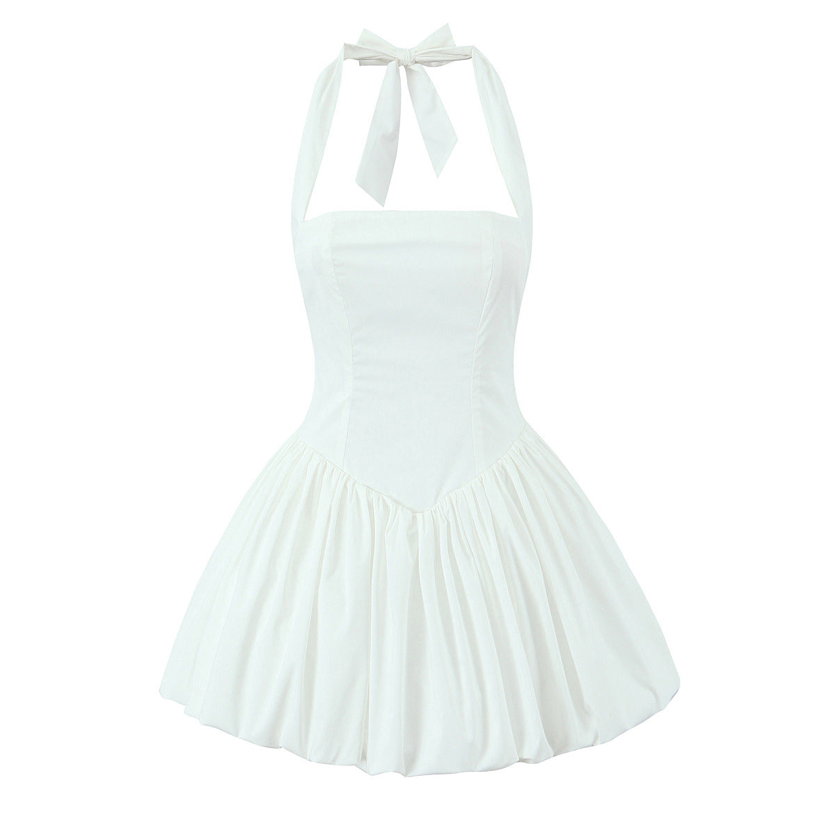 Halterneck Lace-Up Dress