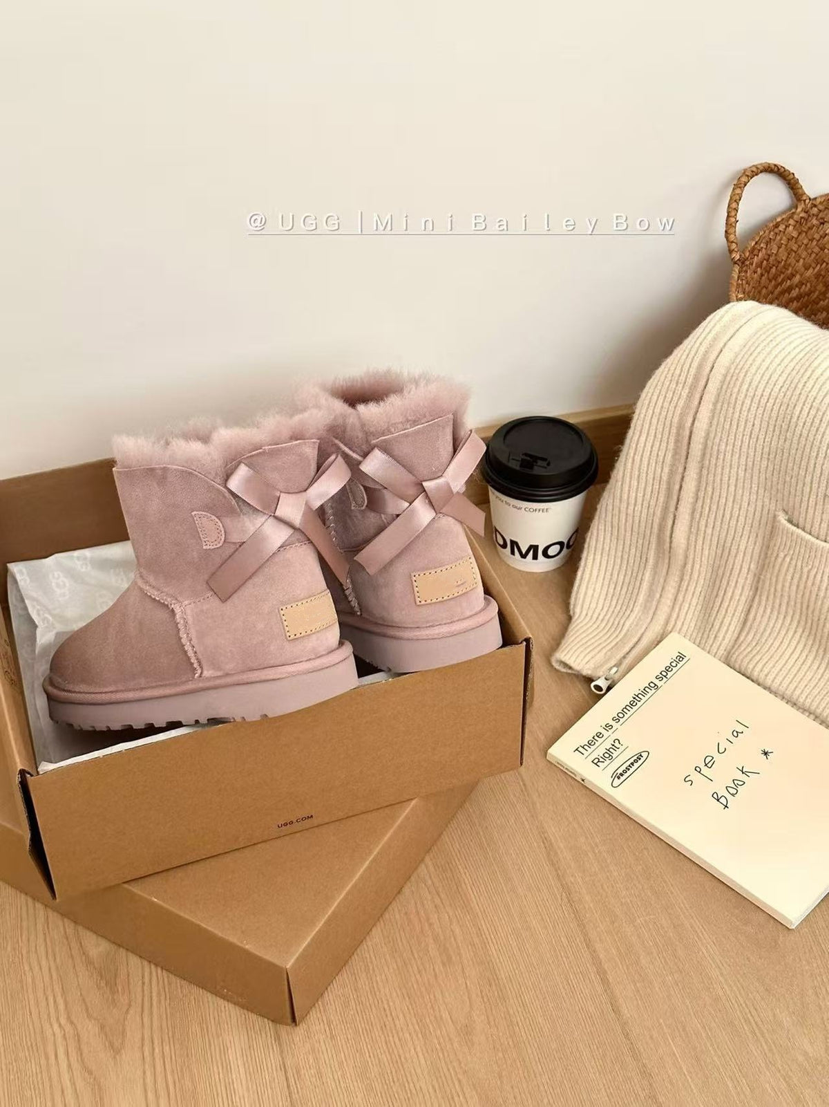 Classic Sheepskin Snow Boots with Ribbon Bow
