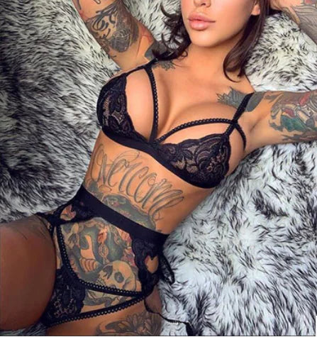 Lace Dress and Lingerie Set with Doll Robe and Bra