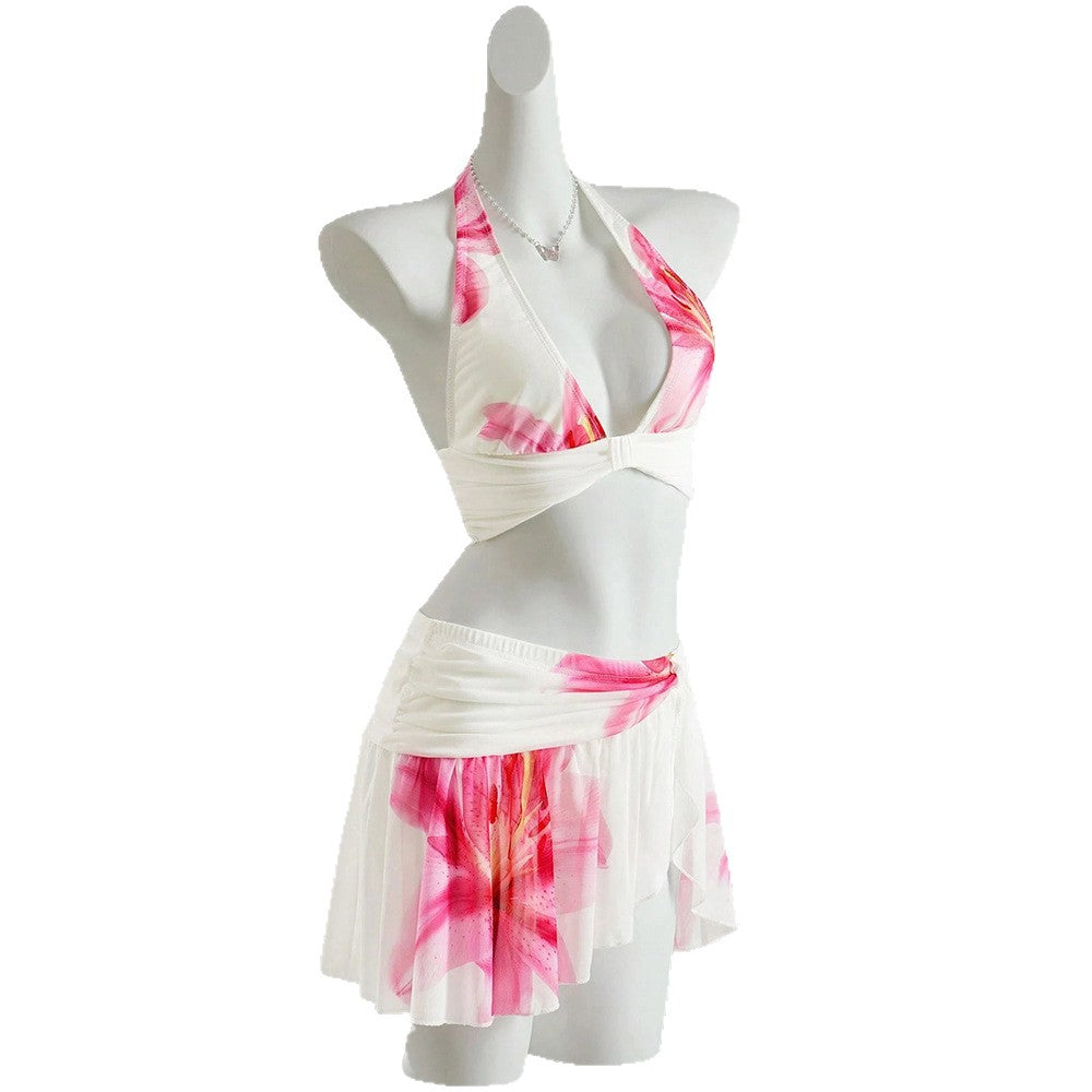 Floral Print Bikini Swimsuit Set